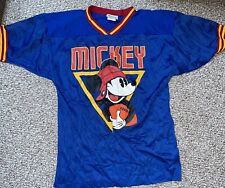 MICKEY MOUSE VINTAGE FOOTBALL STYLE SHIRT LARGE MENS MAJESTIC 80s SUPER RARE picture