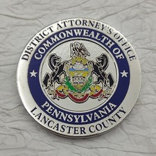 Lancaster County PA District Attorney's Office Challenge Coin picture