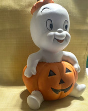 VTG 1986 Casper The Friendly Ghost Pumpkin Porcelain Night Light Vintage Kids picture