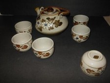 RARE VINTAGE BEAUTIFUL OTIGARI ORIGINAL HAND CRAFTED PORCELAIN 7 PIECE TEA SET picture