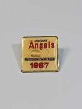 California Angels Baseball Lapel Pin California Fresh Eggs 1987 picture