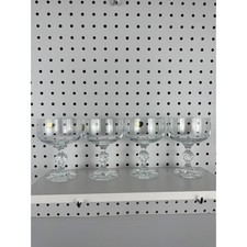 Vintage 1970s Bohemia Crystal Champagne Claudia Prism Stemmed Glasses Set Of 4 picture