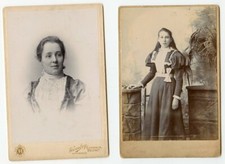 2 Cabinet Photos - Pretty Young Ladies - Belfast, Ireland - Nice Condition picture