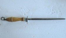 Vintage Sta-Sharp Magnetic Steel Knife Sharpening Honing Rod Wood Handle     C49 picture