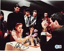 GARRY KASPAROV JUDIT POLGAR SIGNED AUTOGRAPH 8x10 CHESS GRANDMASTER BECKETT COA picture