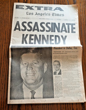 Los Angeles Times Genuine Early Extra Nov 22, 1963 Assassinate Kennedy COMPLETE picture