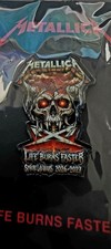 METALLICA PIN THE SPHERE LAS VEGAS 2026 LIFE BURNS FASTER SKULL AUTHENTIC picture
