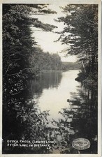 RPPC Otter Creek & Otter Lake (Lover Lane) Wisconsin Real Photo Postcard picture
