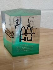 MCDONALDS COLLECTIBLE GLASS SCULPTURE - ETCHED CAMEO ART PIECE CEO GIFT picture