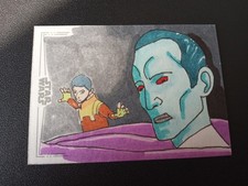 2024 Topps Star Wars Admiral Thrawn 1/1 Sketch Art Card Sean Edward Pence Auto picture