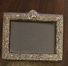 Vintage Silver Plated Ornate For 4”x6” Photo, 6.75”x6” Total Size picture