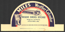 1930s Alka-Seltzer Dr. Miles Weather Calendar Topper Advertising Little Rock AR picture