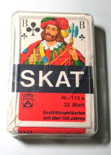Vintage 1970’s Skat Playing Cards Französisches Bild 32 Blatt ASS Altenburger picture