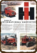 1946 INTERNATIONAL HARVESTER FARMALL Tractor Truck DECORATIVE REPLICA METAL SIGN picture