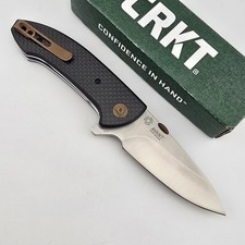 CRKT Avant 4620 Folding Knife Drop Point 8Cr14MoV Carbon Fiber G10 Flipper EDC picture