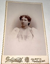 Rare Antique American ID'd & Dated Victorian Girl, Springfield, MA CDV Photo US picture