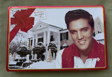 Russell Stover Happy Holidays Elvis Tin Box Empty Catalog  2011 picture