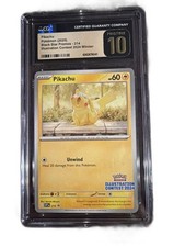Pikachu SVP 214 Illustration Contest 2024 CGC 10 PRISTINE Black Star Pokemon picture