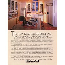 Kitchen Aid Appliance Ad 1990 Print Paper Magazine Clipping Architect Series 90s picture