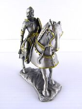 2013 Summit Collection French Knight on Horseback Lead Free Pewter War Figurine picture