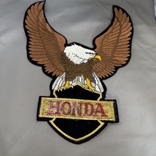 Large Vintage Honda American Eagle Embroidered Motorcycle Jacket Patch 13” by 9” picture