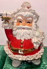 MCM INARCO SPAGHETTI TRIM SANTA CLAUS PLANTER JAPAN PAPER LABEL (JS) picture