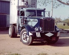 1950's Autocar Diesel Truck and Trailer Semi Truck Rig 8