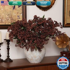 Zeyune 3 Pcs Fall Brown Faux Berry Stem 42'' for Vase picture