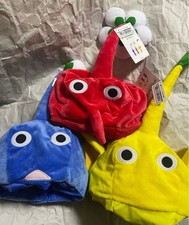 Pikmin Cosplay Hat Set of 3 Taito Prize Yellow Blue Red Complete Nintendo picture