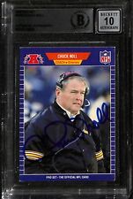 1989 Pro Set Chuck Noll #355 Signed Steelers HOF Autographed Card Beckett picture
