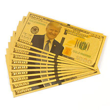 10x President Donald Trump 1000 Dollar Gold Bill Banknotes ,One Thousand Dollars picture