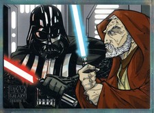2010 Topps Star Wars Galaxy Series 5 BASE #8 / YOU CAN'T WIN, DARTH VADER KENOBI picture
