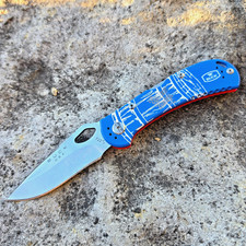 BUCK KNIVES USA BOURBON & BLADES 2026 BLUE ALUMINUM SPITFIRE EVENT KNIFE 1of100 picture