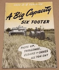 Vintage 1938 Case A-6 Combine - A Big Capacity Six Footer - Sales Brochure picture