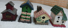 Vtg Dianna Marcum Birdhouse House Painted Figurines Decor 3