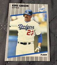 1989 Fleer Kirk Gibson Los Angeles Dodgers #57 Detroit Tigers MVP World Series picture