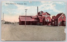 Frederick Oklahoma OK Foster Harris Gin Postcard c1910s picture