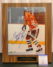 Ed Olczyk Chicago Blackhawks Autographed 15 x18 Plaque PSA/DNA picture