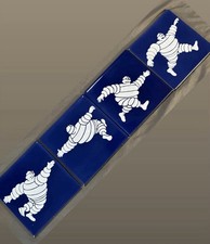 Vintage Original RARE Bibendum Michelin Man 4-Tile Advertising Sign Tire Oil Gas picture