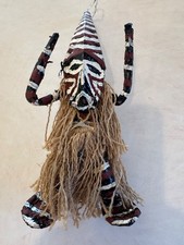 Vintage African Makishi Masked Doll Zimbabwe Zambia Tribal Folk Art picture