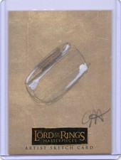 2006 LOTR Masterpieces The One Ring Chris Henderson 1 of 1 Sketch/Auto picture