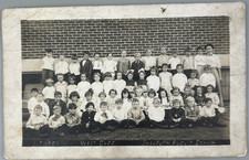 RPPC SHELBURN, Indiana Class Photo Postcard REAL PHOTO School picture
