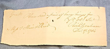 1784 Dumfries Virginia Order Richard Graham to Messrs Huie & Reid Hardware picture