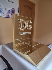 NEW DOLCE & GABBANA SUNGLASSES DISPLAY, 2 SHELVES UNIT. GOLD & BLACK 7 LB 6 OZ picture