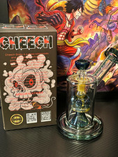 Cheech Glass Water Pipe Bubbler Glass Piece w/ Box (The Peoples Glass) picture