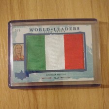 Decision 2024 Giorgia Meloni WL9 Blue /5 Variant FOIL WORLD LEADERS FLAG PATCH picture