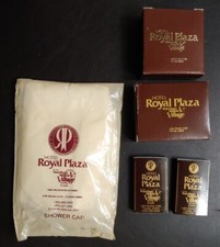 Walt Disney World Village Hotel Royal Plaza Soap Box Shower Cap Matchbook Vntg picture
