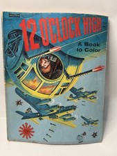 VTG 12 O' Clock High WW2 Vintage Coloring Book Saalfield Publishing Co Rare 1965 picture