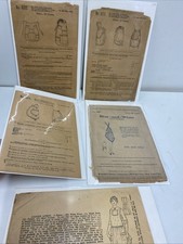 LOT 5 Women Vintage Sewing Patterns Tourist Travel Fancy Aprons Butterick 1899 picture