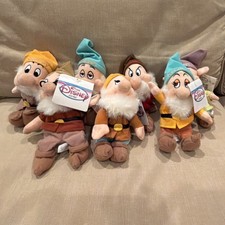 Vintage 1990s Disney Store Seven Dwarfs Mini Bean Bag Complete Set of 7, NWT” picture
